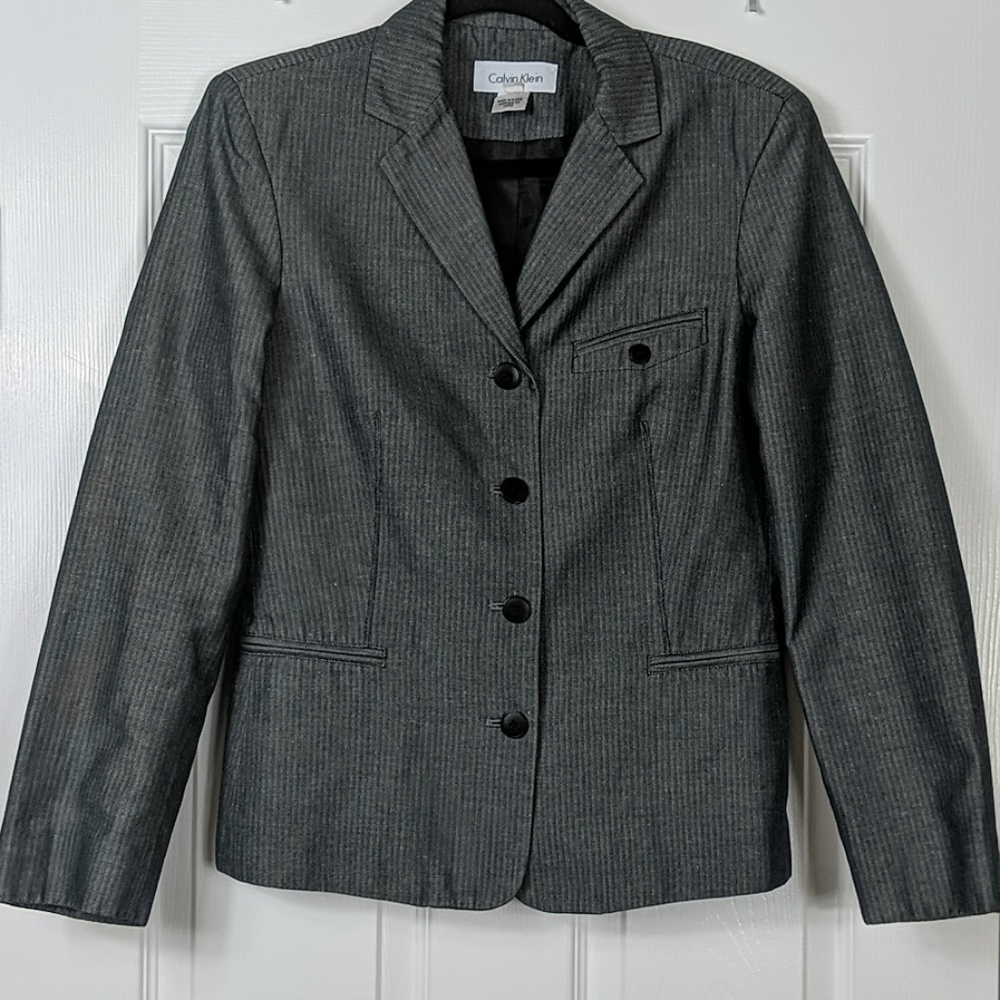 Calvin Klein Linen Blend Career Blazer